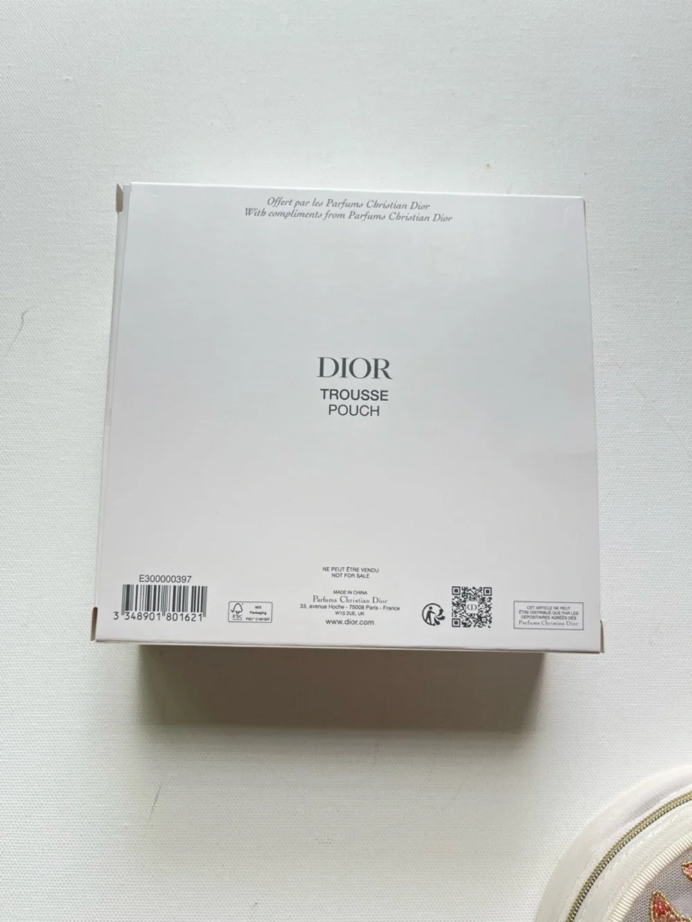 Christian Dior Beauty Butterfly Makeup Bag Embroidered